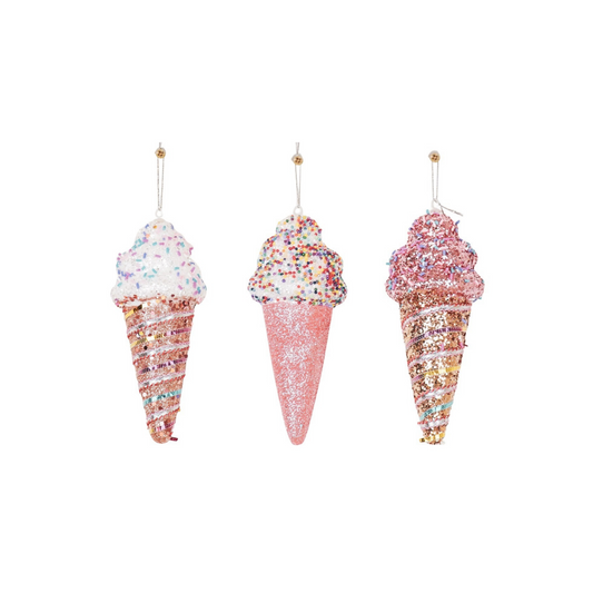 Addobbi albero di Natale Gelato - Set da 3